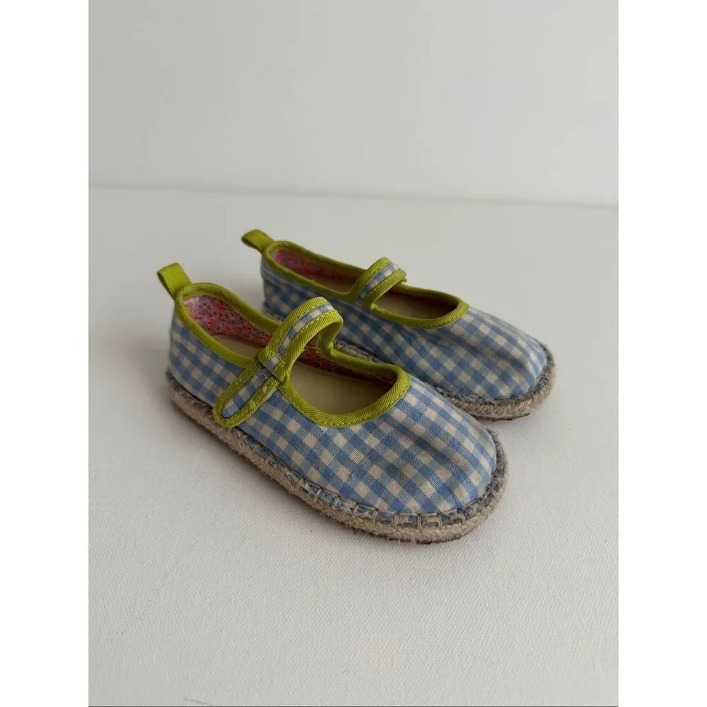 Zara Girls Gingham Mary Jane Toddler Shoes size 6.5